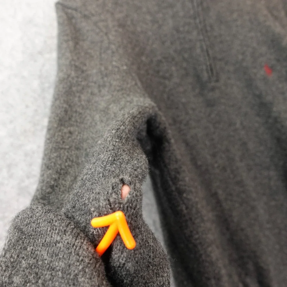 Vintage 90s POLO RALPH‎ LAUREN Sweater Mens L Heather High Neck Wool Quarter Zip
